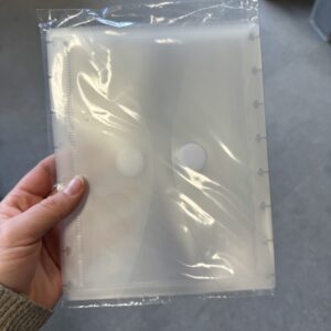 Lot de 3 enveloppes A5 transparentes
