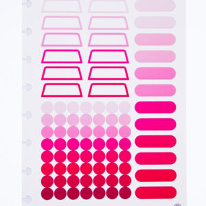 Planche d'étiquettes A5 rose
