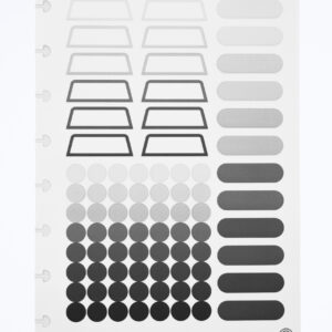 Planche d'étiquettes A5 gris
